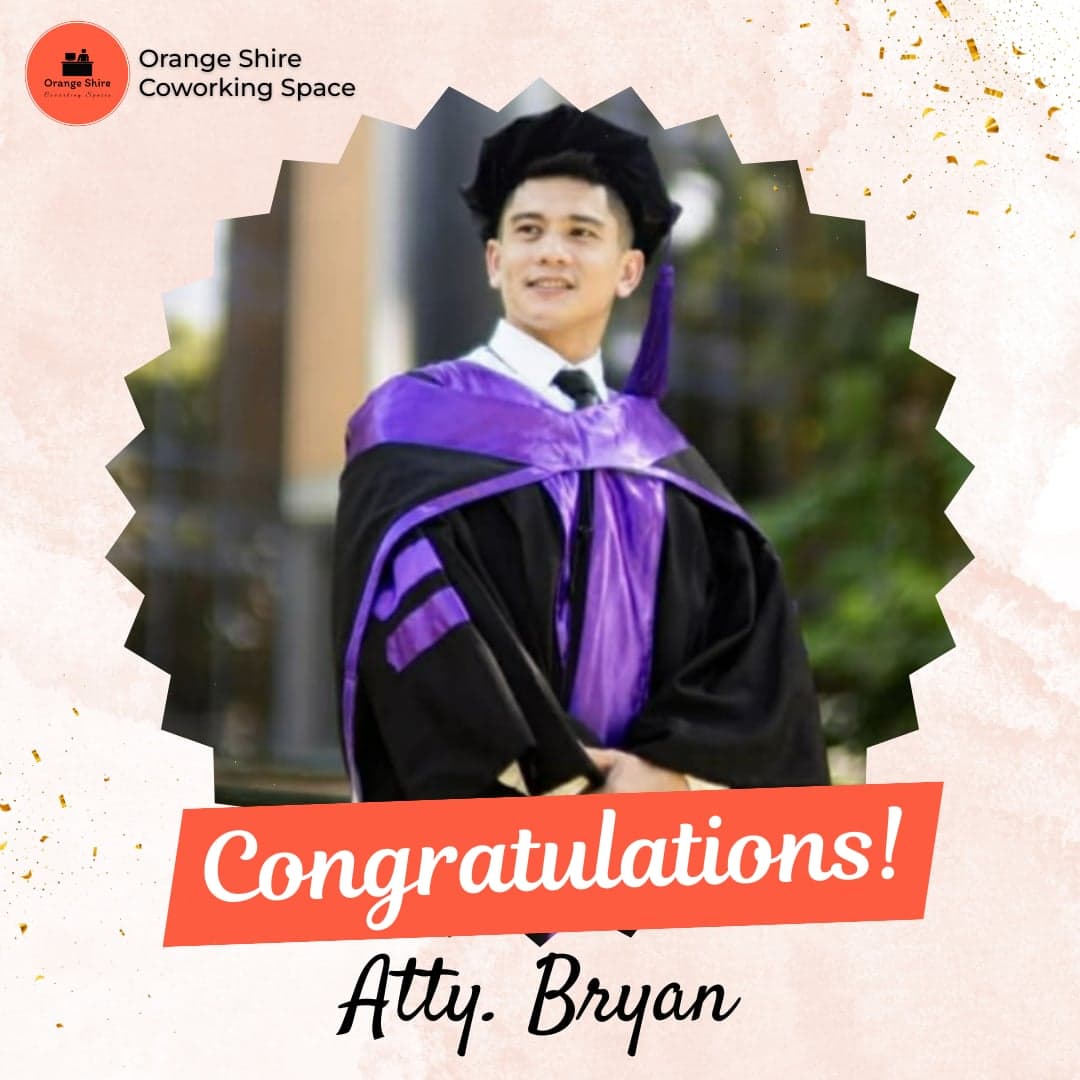 Congratulations to Atty. Bryan for passing Bar Examination