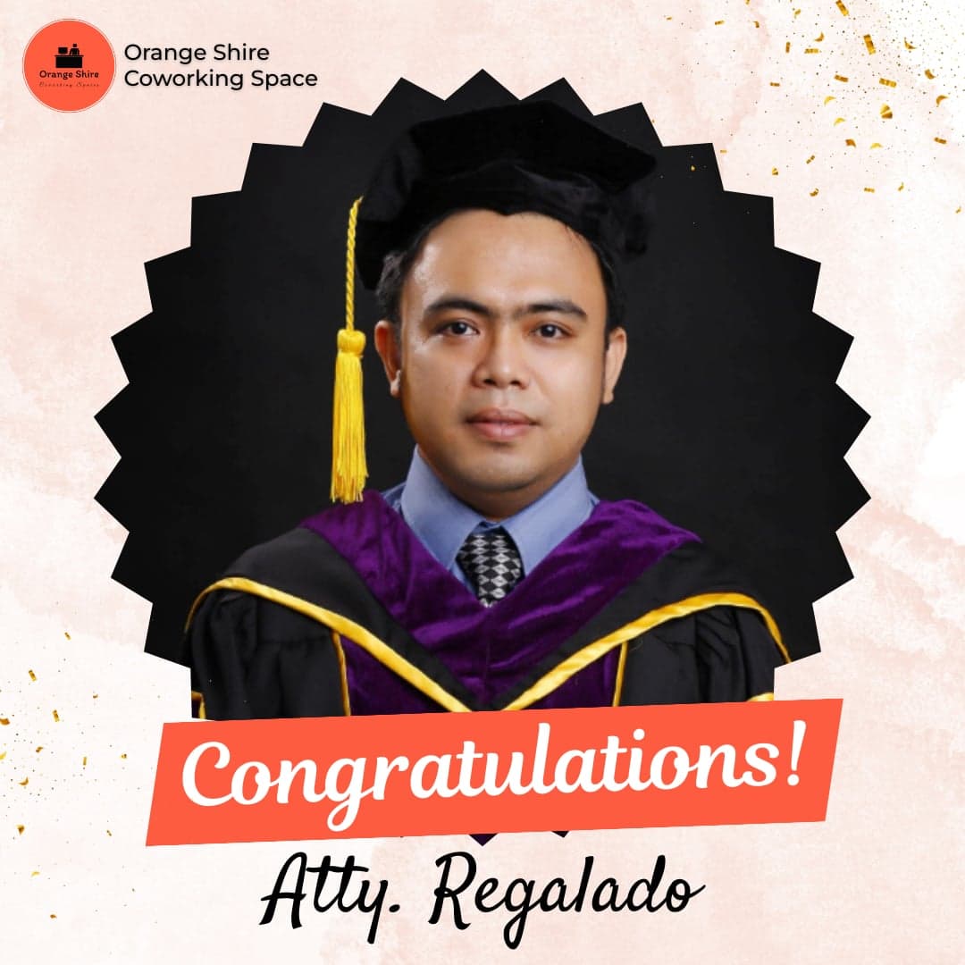 Congratulations to Atty. Regalado for passing Bar Examination