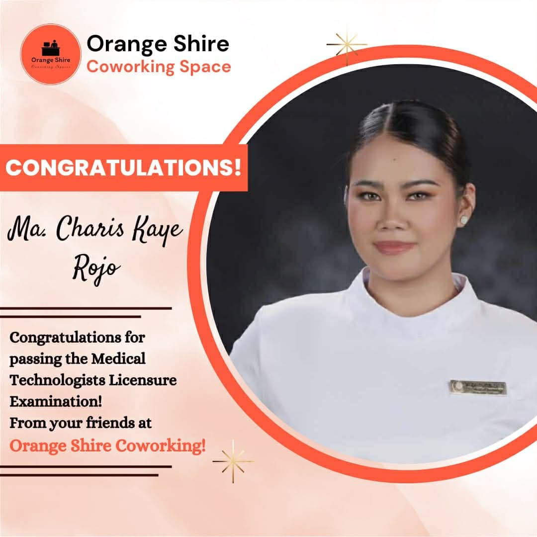 Congratulations to Ma. Charis Kaye Rojo for passing Medical Technologists Licensure Examination