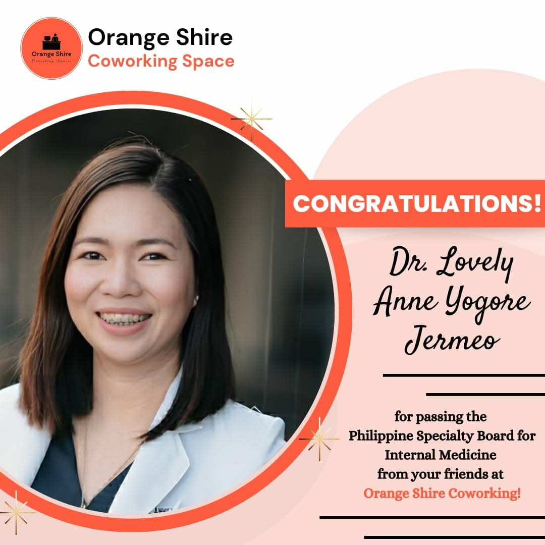 Congratulations to Dr. Lovely Anne Yogore Jermeo for passing Philippine Specialty Board for Internal Medicine